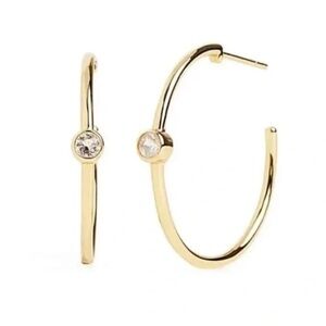 New MARRIN COSTELLO 14K Gold Played Mystic Hoops